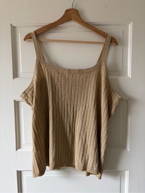 Gold Metallic Knit Tank Top - Working Classics 22/24